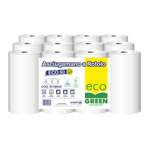 Rotolo industriale RI1M060 in pura cellulosa Paperdì